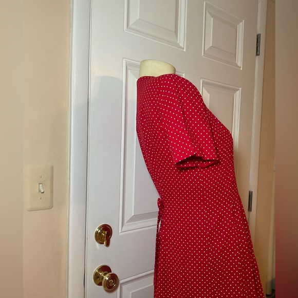 Jessica Howard Size 8P polka dots Red Dress Pretty Woman vintage - Picture 4 of 7